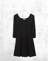 Ex Fat Face Womens Sleeve Adeline Jersey Dress in Black - 12 Regular