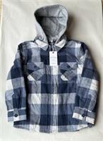 Fatface Boys Blue Riley Multi Check Fleece Lined Shacket Age 6-7 Years *BNWT*