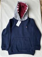Fatface Boys Navy Sidney Shark Popover Hoodie Age 6-7 Years *BNWT*