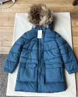 FatFace Girls Lily Dark Teal Blue Longline Coat Age 5-6 Years *BNWT*