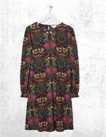 Ex Fat Face Women's Long Sleeve Art Floral Dress in Multi - 12 Regular