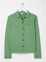 Ex Fat Face Womens Long Sleeve Jess 100% Cotton Jersey Shirt in Green - 10 Regular