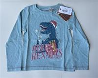 Fatface Girls Ice Blue Dinosaur Xmas Graphic T-shirt In Various Sizes *BNWT*