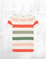 Ex Fat Face Womens Short Sleeve Natalie Short Sleeve Stripe T Shirt in Multi - 14 Regular