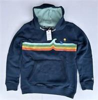 Fatface Boys Navy Wave PopOver Hoodie Age 10-11 Years *BNWT*