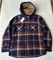 Fatface Boys Navy/Brown Multi Check Fleece Lined Shacket Age 11-12 Years *BNWT*