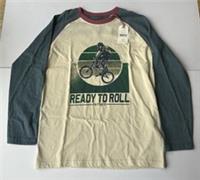 Fatface Boys Oatmeal Bike Graphic T-shirt Age 10-11 Years *BNWT*