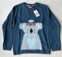 Fatface Girls Teal Geeen Karla Koala Knitted Jumper Age 10-11 & Age 11-12 *BNWT*