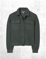 Ex Fat Face Womens Long Sleeve 100% Cotton Jersey Shirt Jacket in Charcoal Grey - 12 Regular