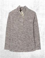 Ex Fat Face Womens Long Sleeve Newbury Half Neck Jumper in Multi Oatmeal - M Regular