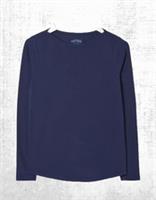 Womens Fat Face Organic Cotton T-shirt Long Sleeve Casual Top Bree Navy - 12 Regular