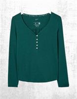 Womens Fat Face Pyjama T-shirt Dark Teal Long Sleeve Soft Cotton - 12 Regular