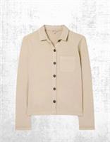 Womens Fat Face Jersey Shirt Natural Soft Cotton Long Sleeve Collared Jess - 16 Regular