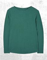 Womens Fat Face Organic Cotton T-shirt Long Sleeve Casual Top Bree Green - 14 Regular