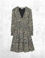 Womens Fat Face Jersey Dress Long Sleeve Amba Wild Paisley V Neck Cream Multi - 24 Regular