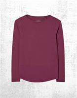 Womens Fat Face Organic Cotton T-shirt Long Sleeve Casual Top Bree Plum - 6 Regular