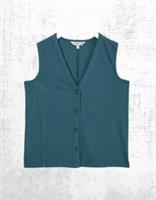Womens Fat Face Jersey Waist Sleeveless Button Cotton Light Weight (Defect) - 10 Regular