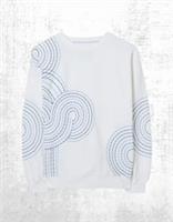 Women's Fat Face Embroidered Sweatshirt Long Sleeve Crew Neck Natural White - 12 Regular