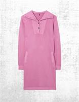 Womens Fat Face Jersey Sweat Dress Cotton Collared Pockets Heather Purple - 8 Long