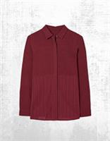 Womens Fat Face Jersey Shirt Tunic Long Sleeve Sammy Collared Burgundy Red - 10 Regular