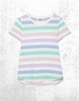 Womens Fat Face T-Shirt Cotton Natalie Short Sleeve Stripe Natural (Defect) - 12 Regular