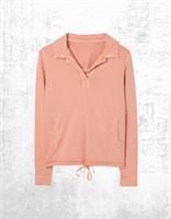 Womens Fat Face Jersey Shirt Long Sleeve Jess Popover in Dusky Pink (Defect) - 10 Regular