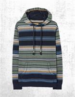 Mens Fat Face Stripe Hoodie in Multi Long Sleeve Trescowe Blue Multi (Defect) - L Regular
