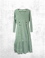 Womens Fat Face Dress Jersey Wrap neck Button Detail Cotton Jersey Long Sleeve - 12 Regular