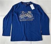 Fatface Boys Colbalt Blue Explore Graphic Bike T-Shirt Age 8-9 Years *BNWT*