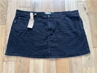 Fat Face Hope Denim Mini Skirt Size UK 24 Black Autumn - 24 Regular