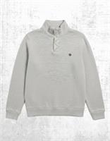 Mens Fat Face Sweatshirt 3/4 Zip Woolacombe Ivory Cotton High Neck Zip - M Regular