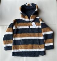 Fatface Boys Multicoloured Stripe Popover Fleece Age 6-7 Years *BNWT*