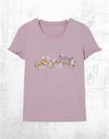 Womens Fat Face Pyjama T-Shirt Cotton Short Sleeve Fox Purple (A Bit Defect) - 10 Regular