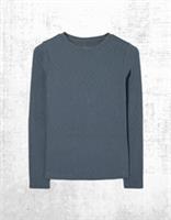 Womens Fat Face Jersey Top Grey Khaki Long Sleeve Soft Cotton Callie Top - 12 Regular