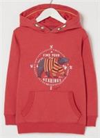 Fatface Boys Red Bearings Popover Hoodie Age 9-10 Years *BNWT*