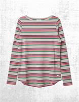 Womens Fat Face Breton Top Cotton Long Sleeve Oatmeal Crew Neck (A Bit Defect) - 18 Regular