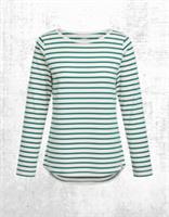 Womens Fat Face Breton Top Cotton Long Sleeve White Stripe Crew Neck Jersey - 12 Regular