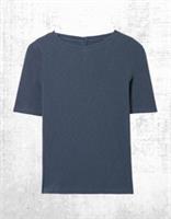 Womens Fat Face Jersey Top Dark Blue Short Sleeve Cotton Callie Top (Defect) - 12 Regular