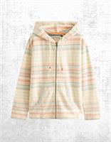 Womens Fat Face Zip Through Hoodie Long Sleeve Daisy Textured Natural - M Regular