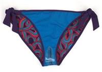 2 WAY REVERSIBLE Bikini Bottoms UK 14 Solid Blue / Abstract By FAT FACE BNWT - 14 Regular