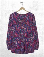 Womens Fat Face Tunic Long Sleeve Aurelia Abstract Marks Purple - 8 Regular