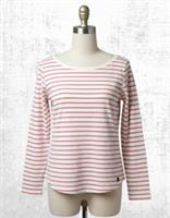 Womens Fat Face Breton Top Cotton Long Sleeve White Stripe Crew Neck Jersey - 12 Regular