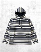 Ex Fat Face Mens Long Sleeve Trescowe Breton Stripe Hoodie Natural Blue Defect - XL Regular