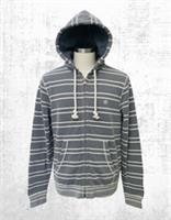 Women's Fat Face Textured Hoodie Stripe Full Zip Long Sleeve Cotton Size M - M Regular