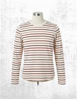 Womens Fat Face Breton Top Cotton Long Sleeve Oatmeal Stripe Crew Neck Jersey - 12 Regular