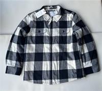 Fatface Boys Navy/Cream Check Fleece Lined Shacket Age 8-9 Years *BNWT*