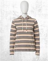 Womens Fat Face Hoodie Cotton Textured Pullover Hoodie Pink Multi - M Regular