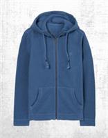 Mens Fat Face Hoodie Full Zip Woolacombe Zip Thru Sweat Hoodie Cotton Blue Deni - 4XL Regular