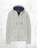 Mens Fat Face Hoodie Full Zip Woolacombe Zip Thru Sweat Cotton Ivory Tall S - S Big & Tall