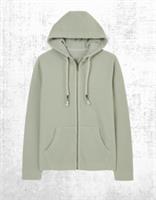 Mens Fat Face Hoodie Full Zip Woolacombe Zip Thru Sweat Cotton Sage Green - S Regular